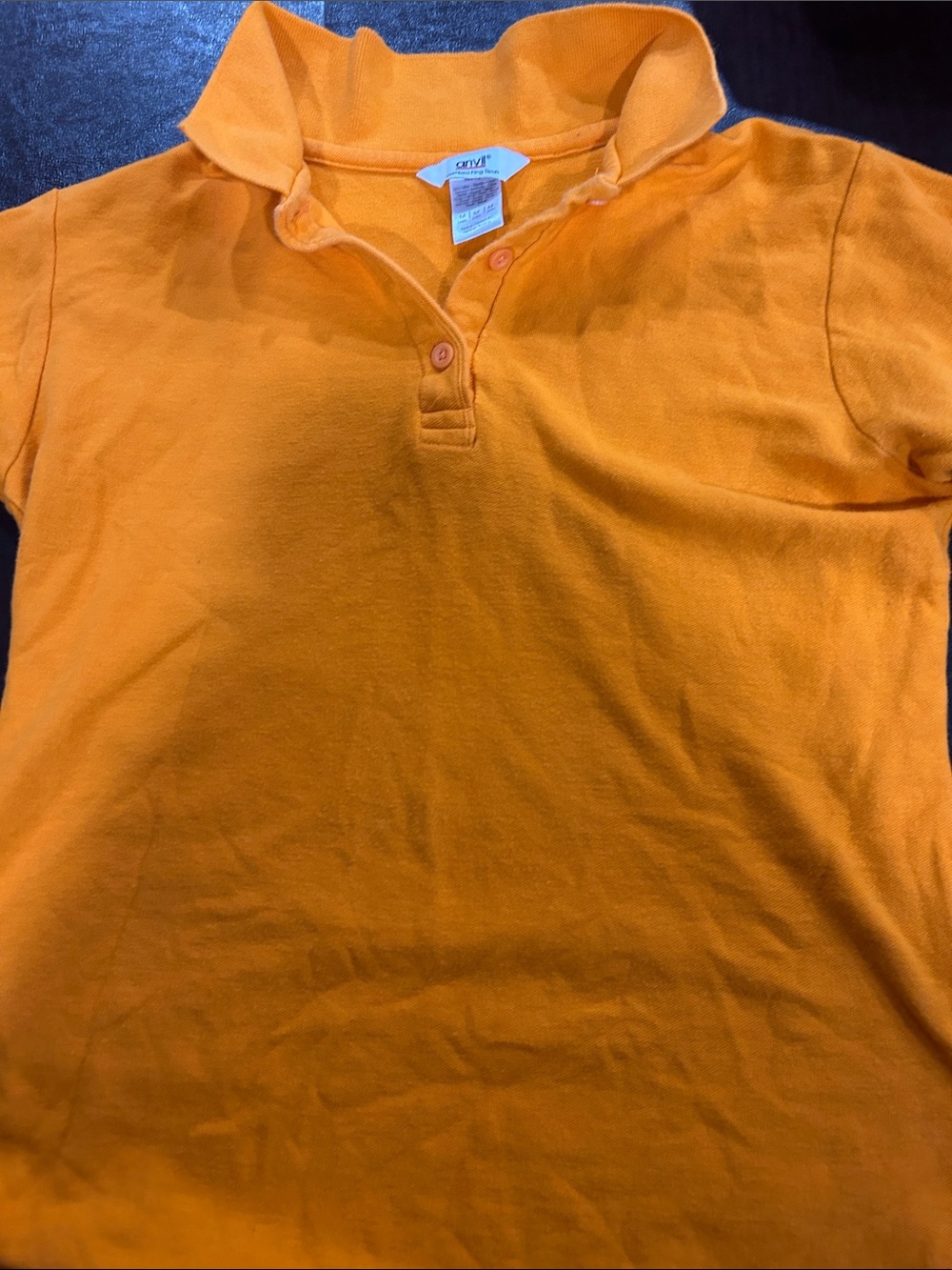 Anvil Bright Orange Kids Polo Shirt